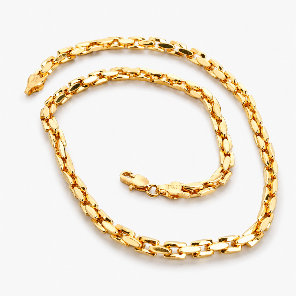 Мъжко колие с 18K златисто покритие – 60 см